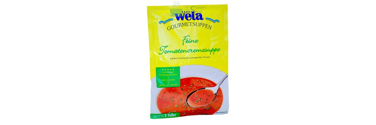Tasty and quickly prepared - Wela Tomato Cream Soup - Fine Tomato Cream Soup with Freeze-Dried Herbs | WELA