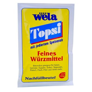 WELA - Topsi Nachf&uuml;llbeutel 100 g mit jodiertem Speisesalz