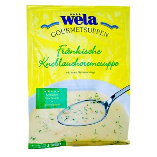 WELA - Franconian. Cream of garlic soup with fine vegetables